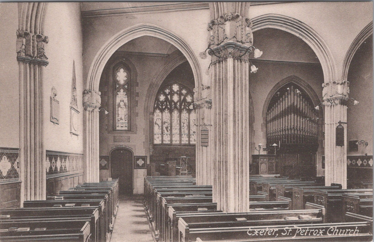 Devon Postcard - Exeter, St Petrox Church Interior  SW10857