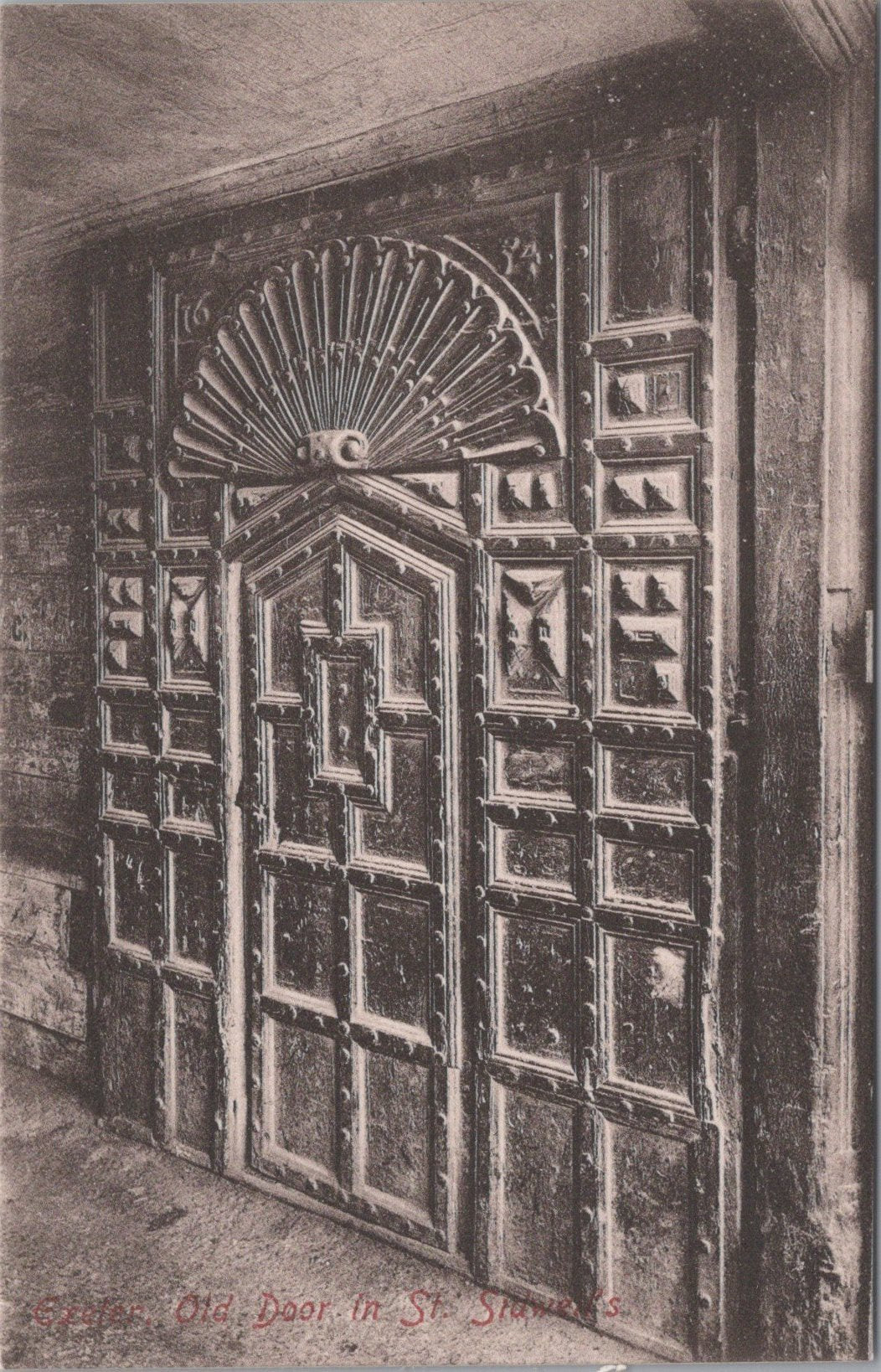 Devon Postcard - Exeter, Old Door in St Sidwell's SW10858