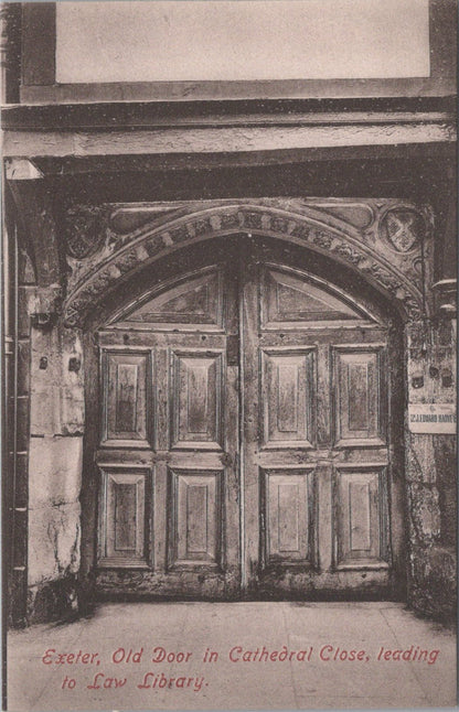 Devon Postcard - Exeter, Old Door in Cathedral Close  SW10859