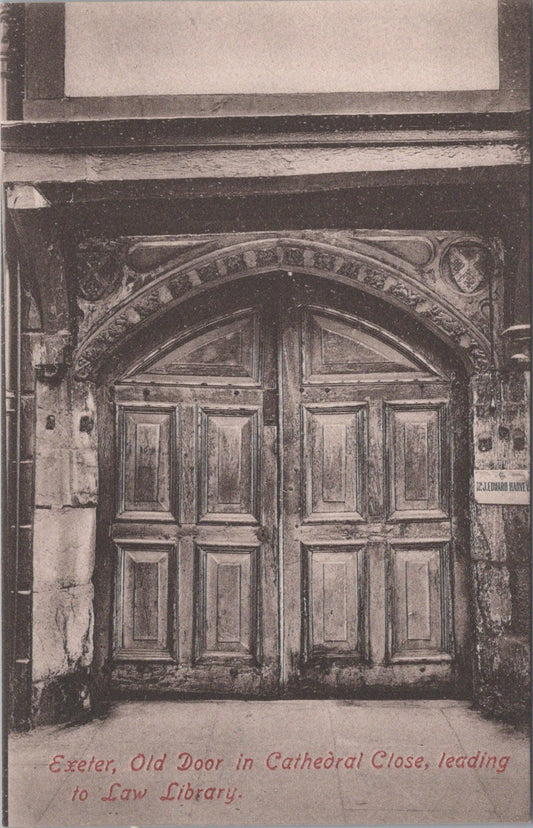 Devon Postcard - Exeter, Old Door in Cathedral Close  SW10859