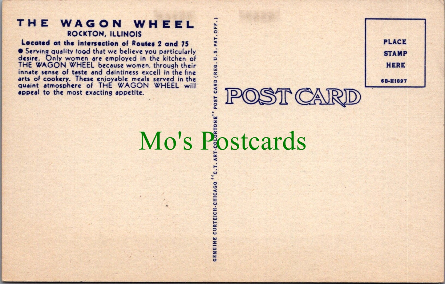 America Postcard - The Wagon Wheel, Rockton, Illinois  SW10508
