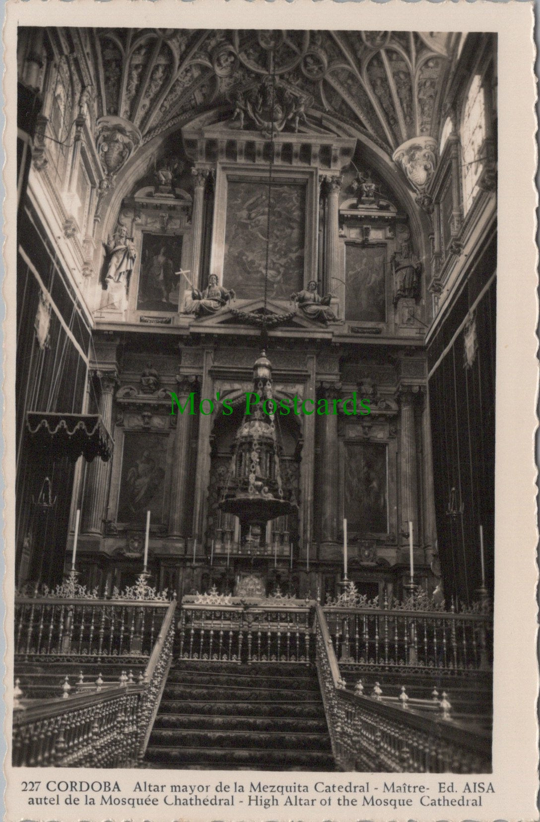 Spain Postcard - Cordoba, High Altar of The Mosque Cathedral SW10531