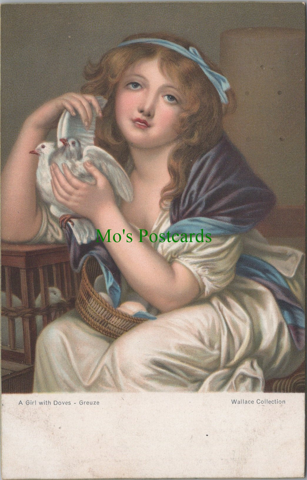 Art Postcard - A Girl With Doves, Greuze - Wallace Collection  SW10546