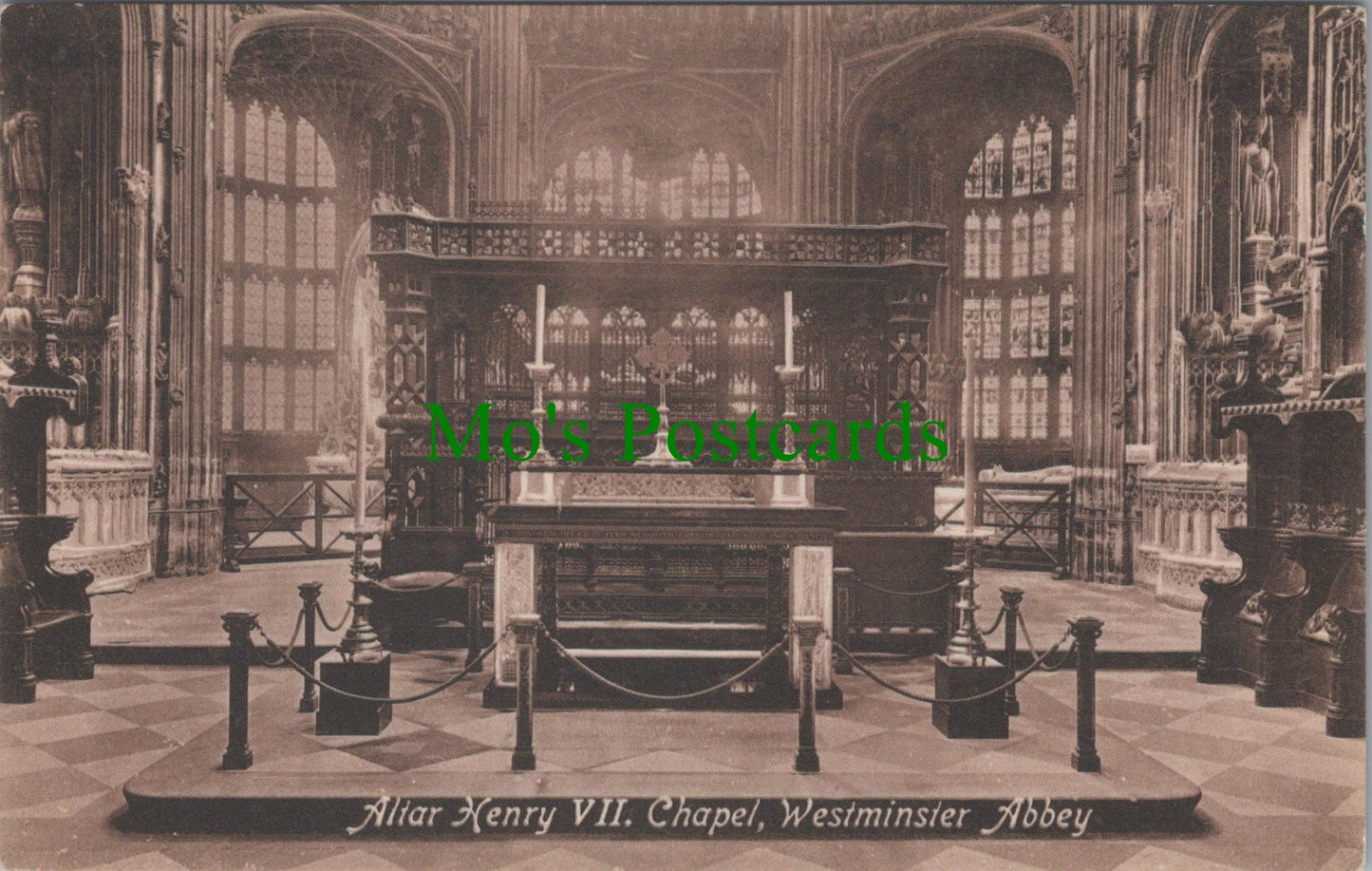 London Postcard - Westminster Abbey, Altar Henry VII Chapel  SW10548