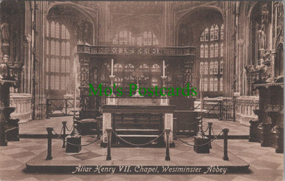 London Postcard - Westminster Abbey, Altar Henry VII Chapel  SW10548