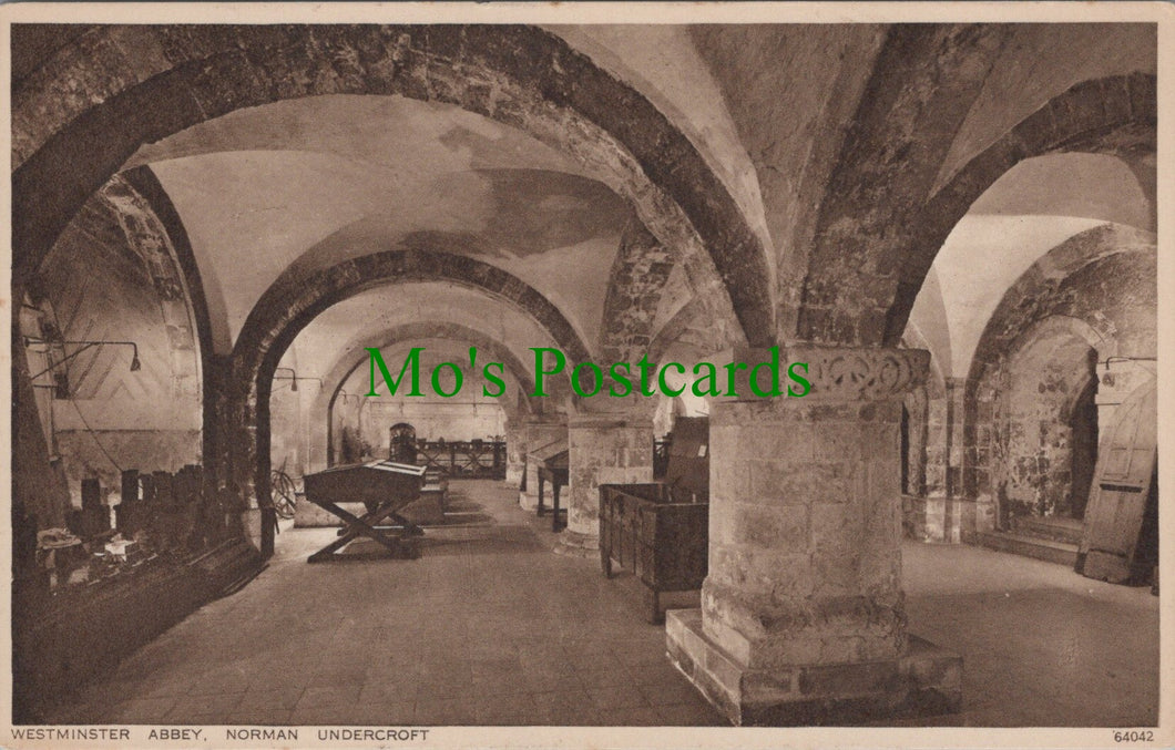 London Postcard - Westminster Abbey, Norman Undercroft SW10550