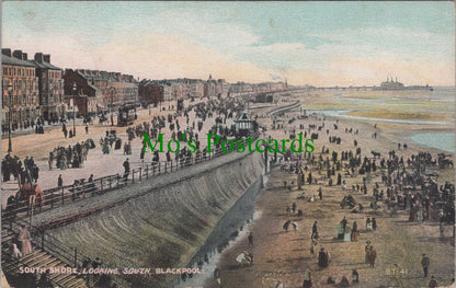 Lancashire Postcard - Blackpool, South Shore, Looking South  SW10561