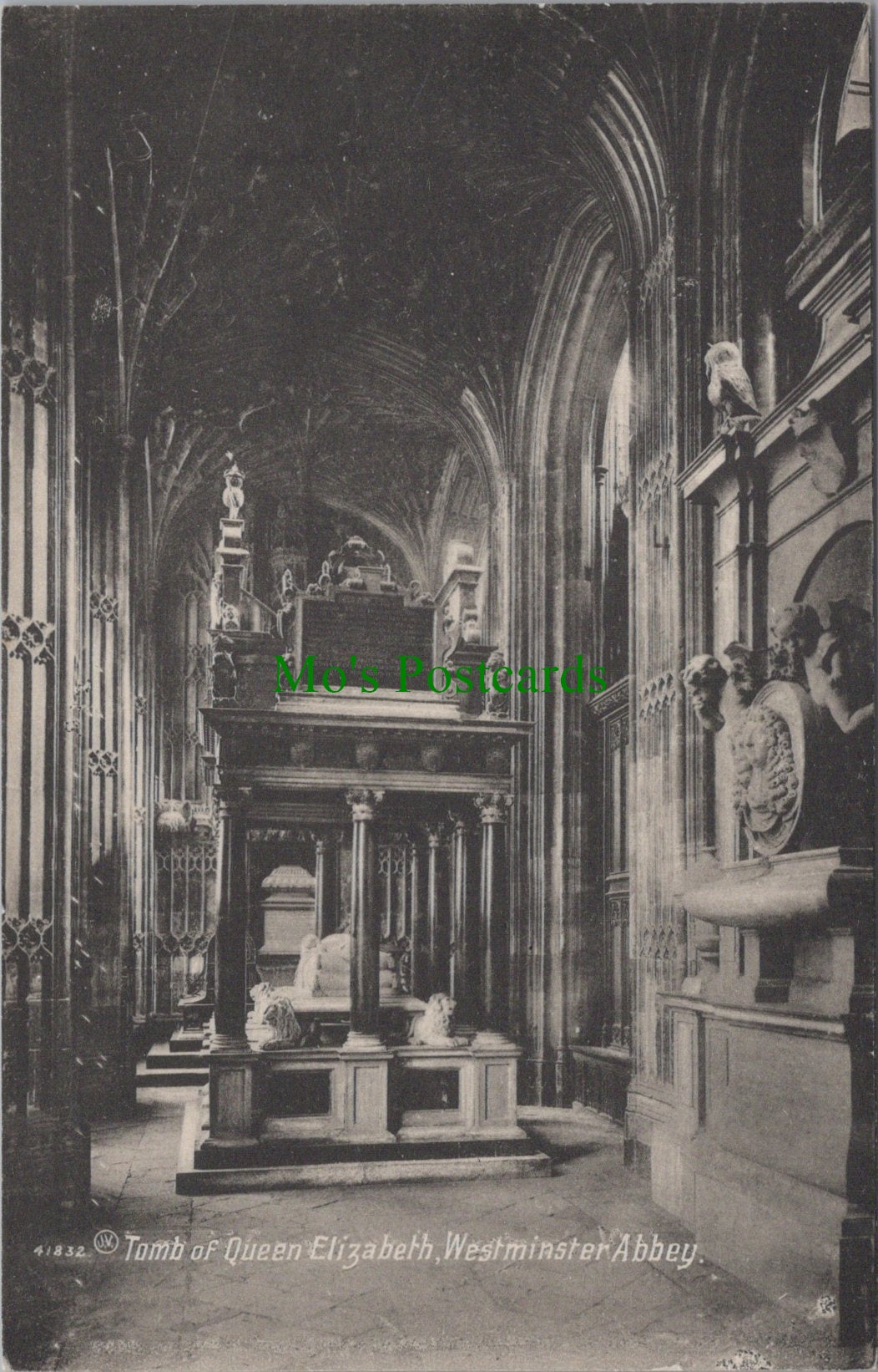 London Postcard - Westminster Abbey, Tomb of Queen Elizabeth SW10565