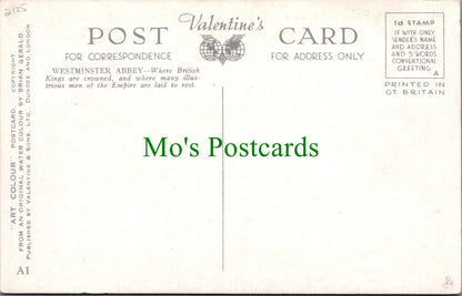 London Postcard - Westminster Abbey, Artist Brian Gerald SW10569