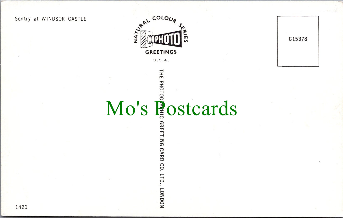Military Postcard - Sentry at Windsor Castle SW10588