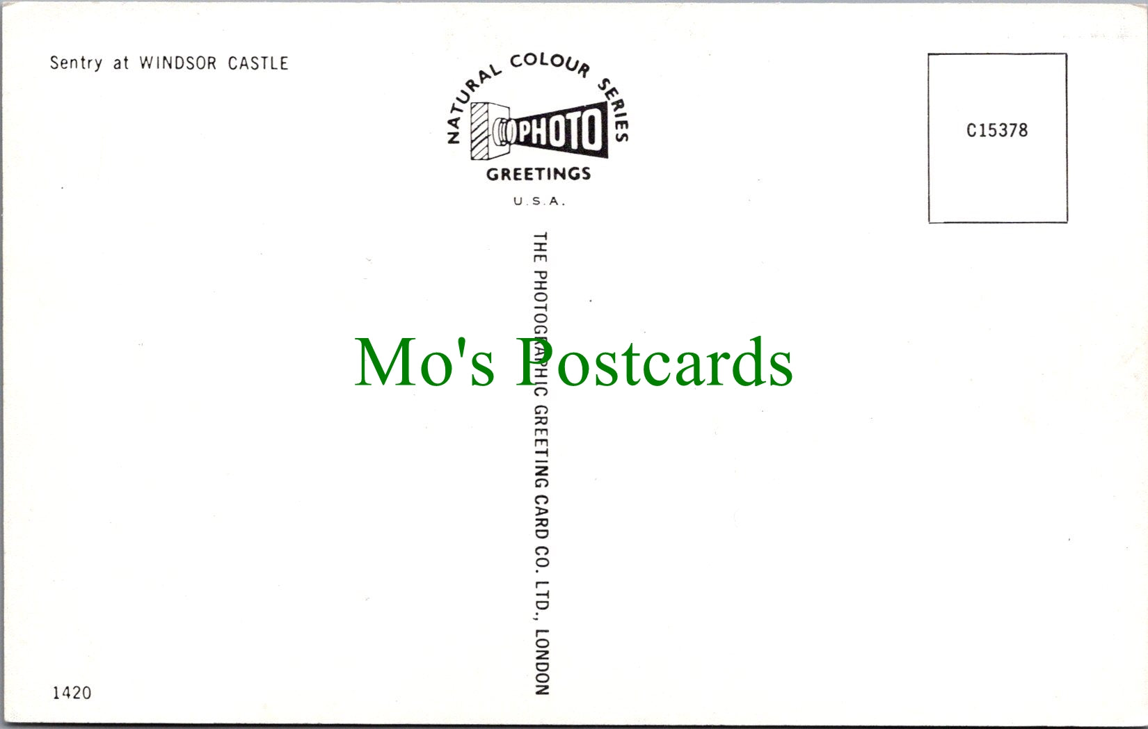 Military Postcard - Sentry at Windsor Castle SW10588