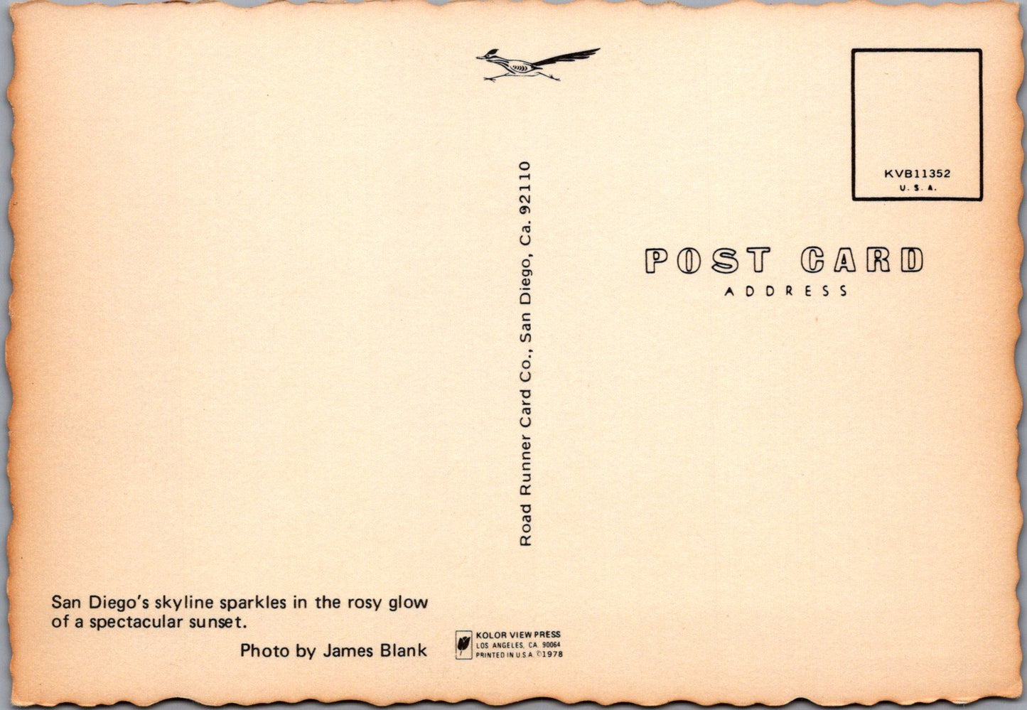 America Postcard - San Diego at Sunset, California  SW10288