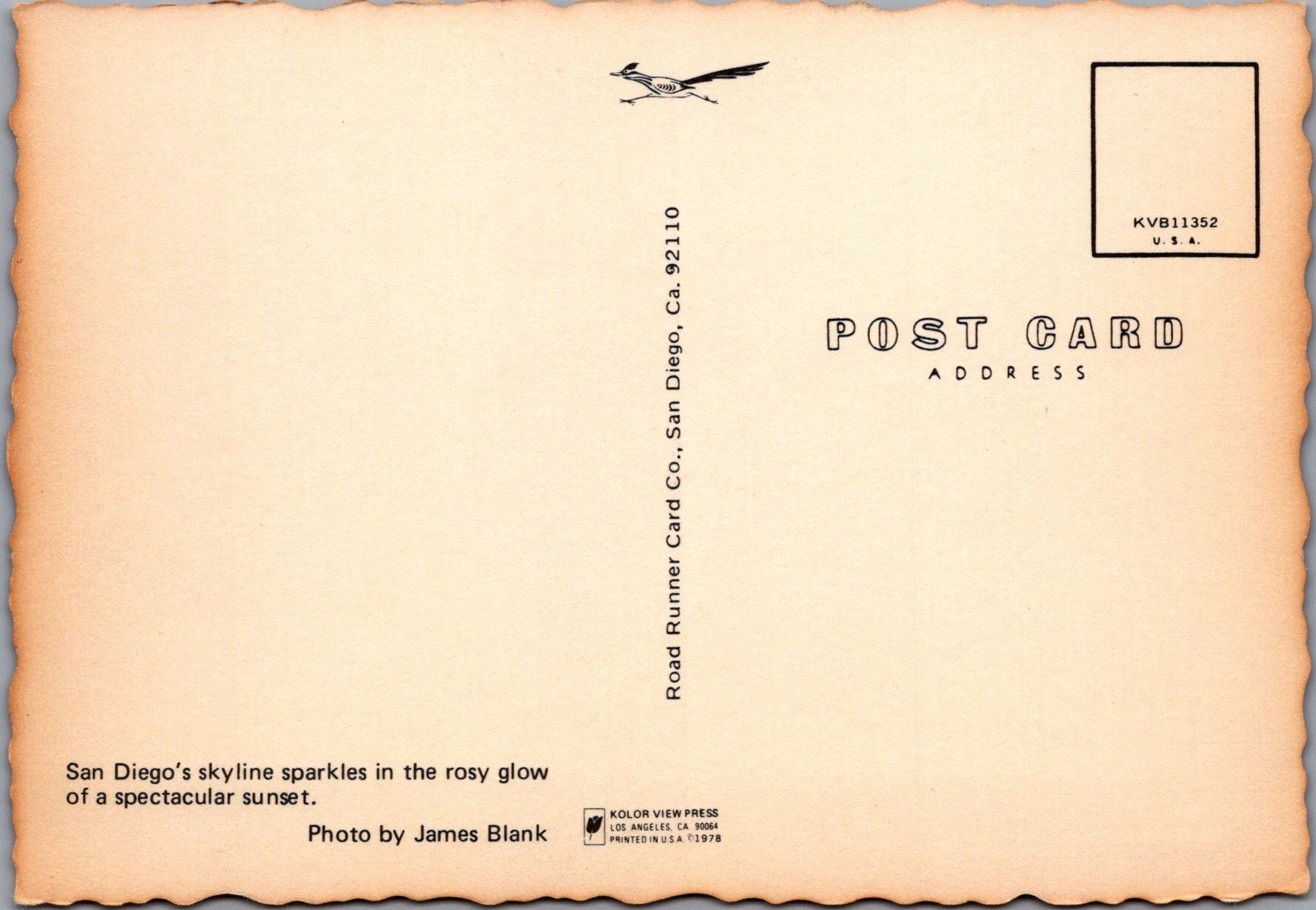 America Postcard - San Diego at Sunset, California  SW10288