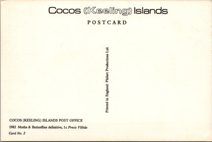 Costa Rica Postcard - Cocos Islands Post Office, Moths & Butterflies SW10313
