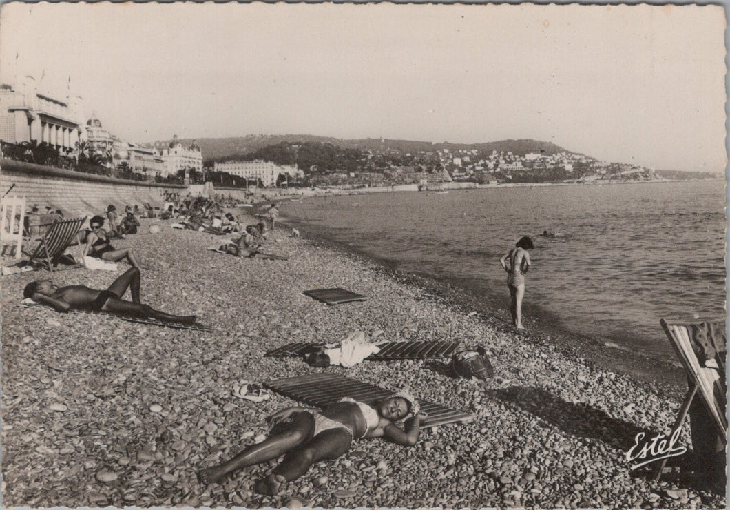 France Postcard - Nice, The Beach and Point of Mount Boron SW10315