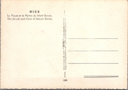 France Postcard - Nice, The Beach and Point of Mount Boron SW10315
