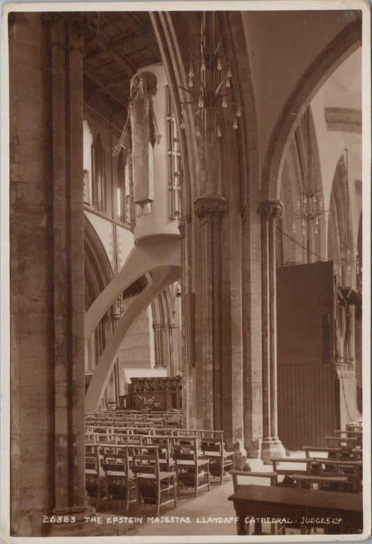 Wales Postcard - Llandaff Cathedral, The Epstein Majestas  SW10316