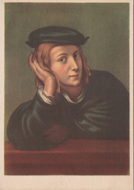 Art Postcard - Jeune Homme, Raffaello Santi, Louvre Museum, Paris SW10336