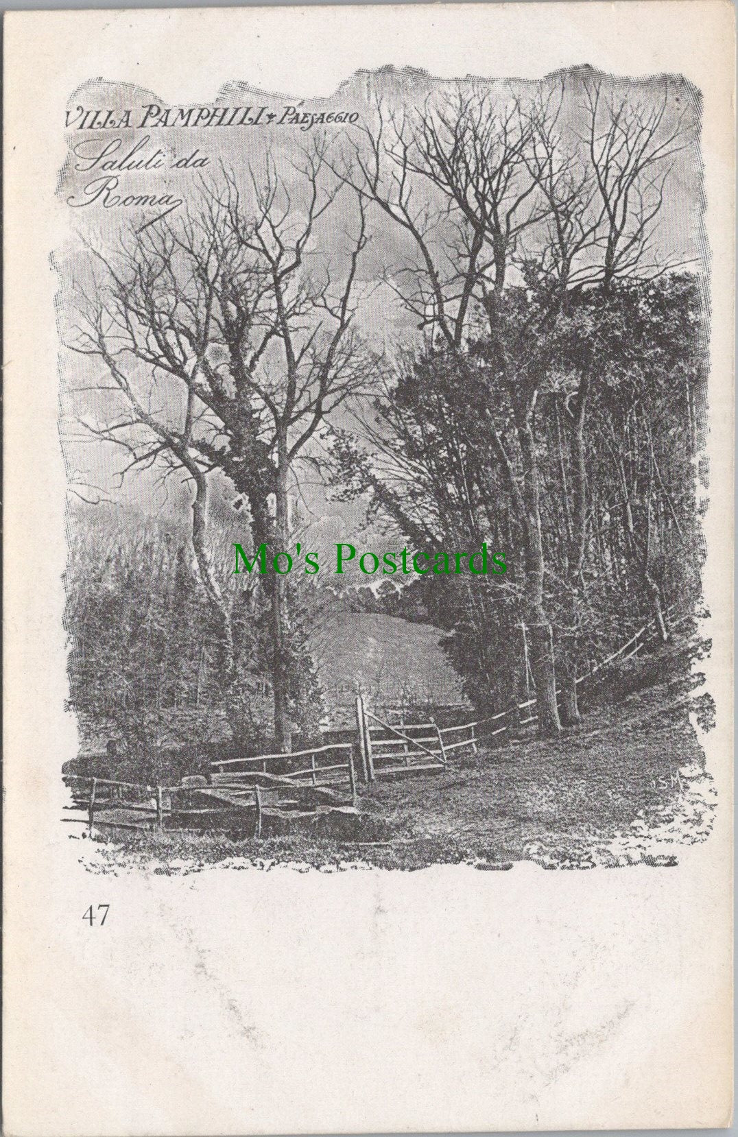 Italy Postcard - Saluti Da Roma, Villa Pamphili, Paegaggio  SW10882