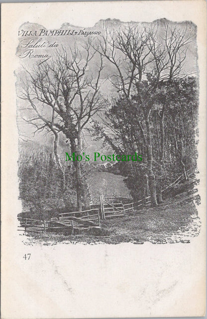 Italy Postcard - Saluti Da Roma, Villa Pamphili, Paegaggio  SW10882