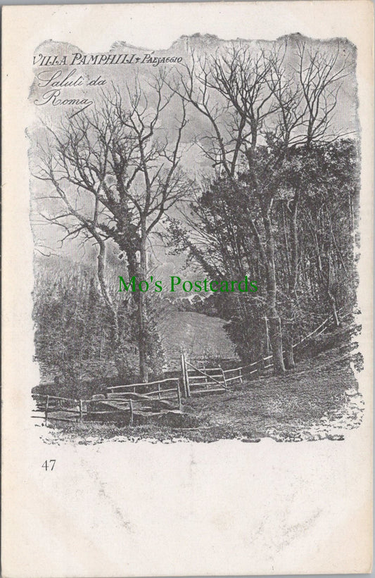 Italy Postcard - Saluti Da Roma, Villa Pamphili, Paegaggio  SW10882