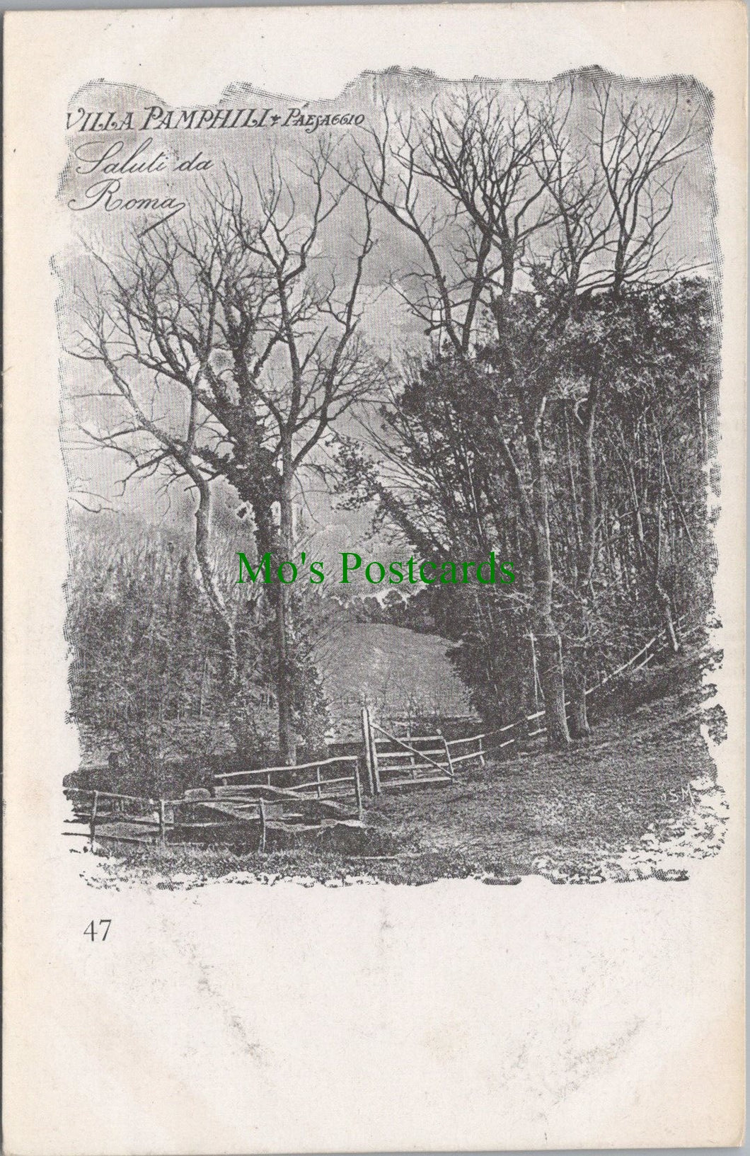 Italy Postcard - Saluti Da Roma, Villa Pamphili, Paegaggio  SW10882