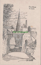 Load image into Gallery viewer, Cornwall Postcard - Churchtown, St Agnes, Artist Alice.C.Butler SW10907

