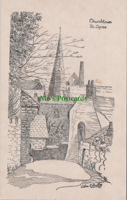 Cornwall Postcard - Churchtown, St Agnes, Artist Alice.C.Butler SW10907