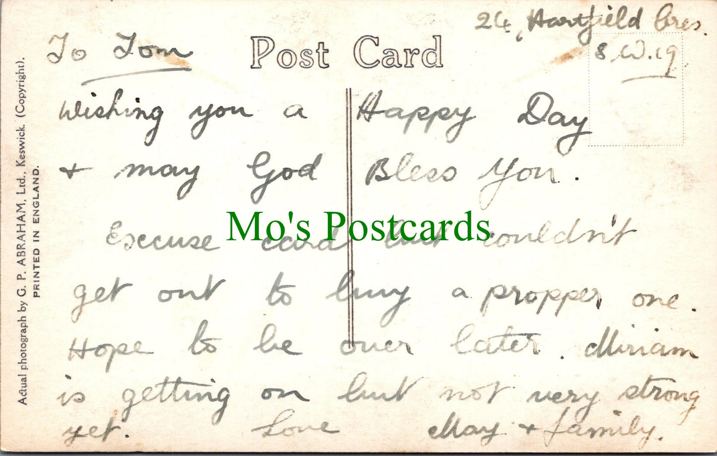 Cumbria Postcard - Friars Crag and Walla Crag, Derwentwater SW10915