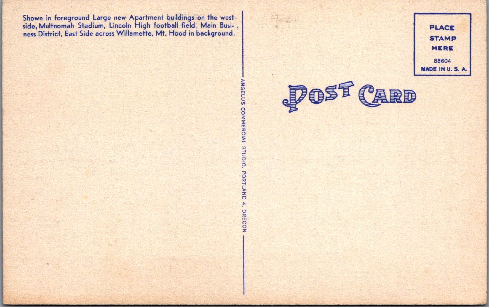 America Postcard - Air View of Portland, Oregon SW10677