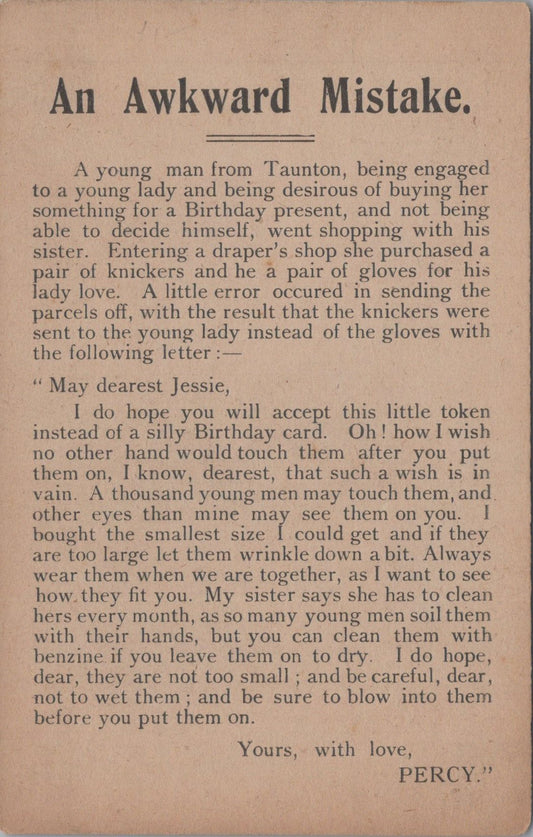 Literature Postcard - An Awkward Mistake Story SW10681