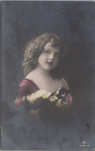 Load image into Gallery viewer, Children Postcard - Young Girl With Flowers SW10687
