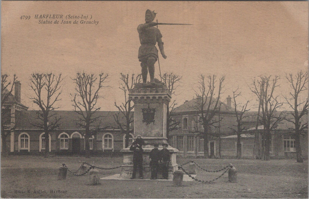 France Postcard - Harfleur, Statue De Jean De Grouchy SW10691