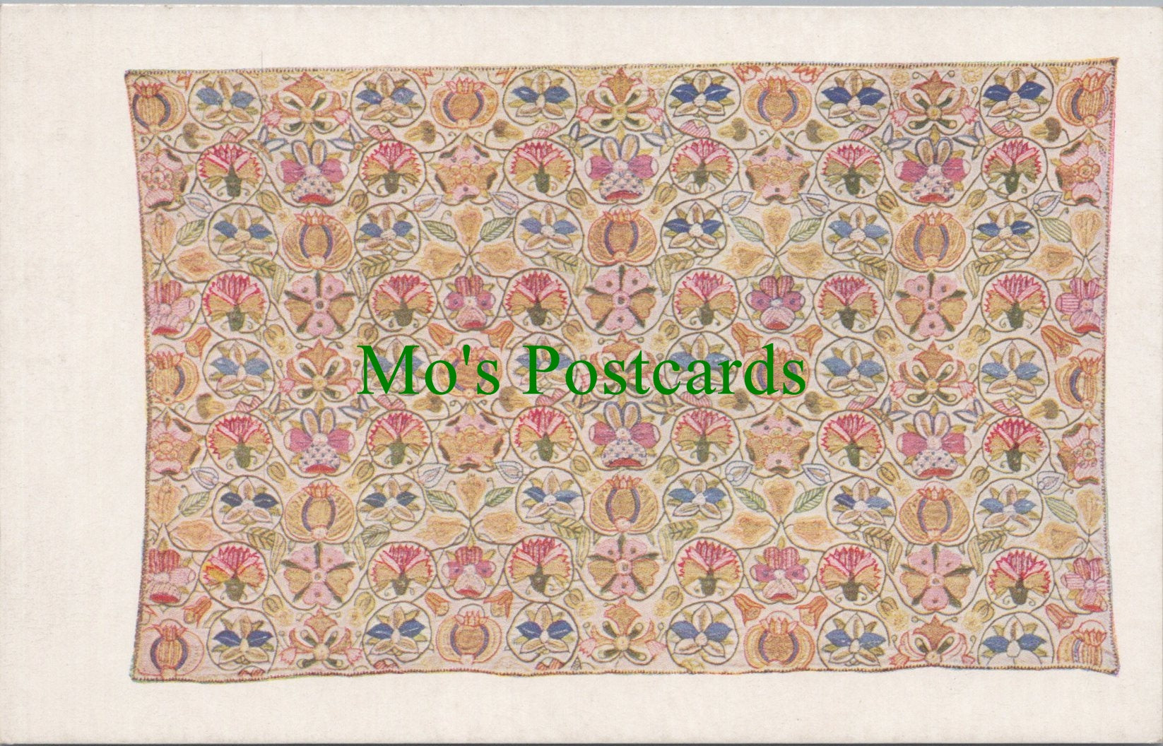 Museum Postcard - Embroidered Pillow Cover, English, 17th Century SW10399