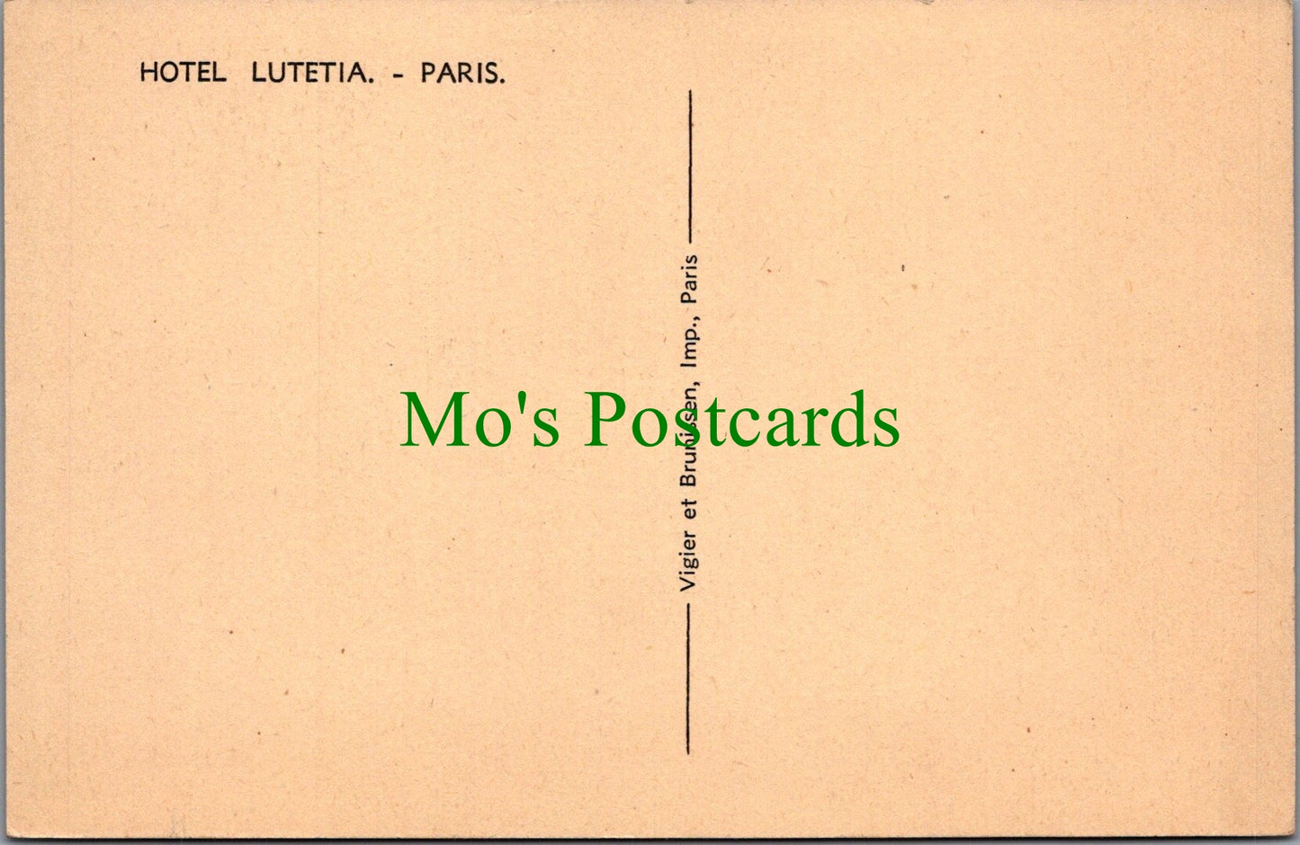 France Postcard - Paris, Hotel Lutetia  SW10400