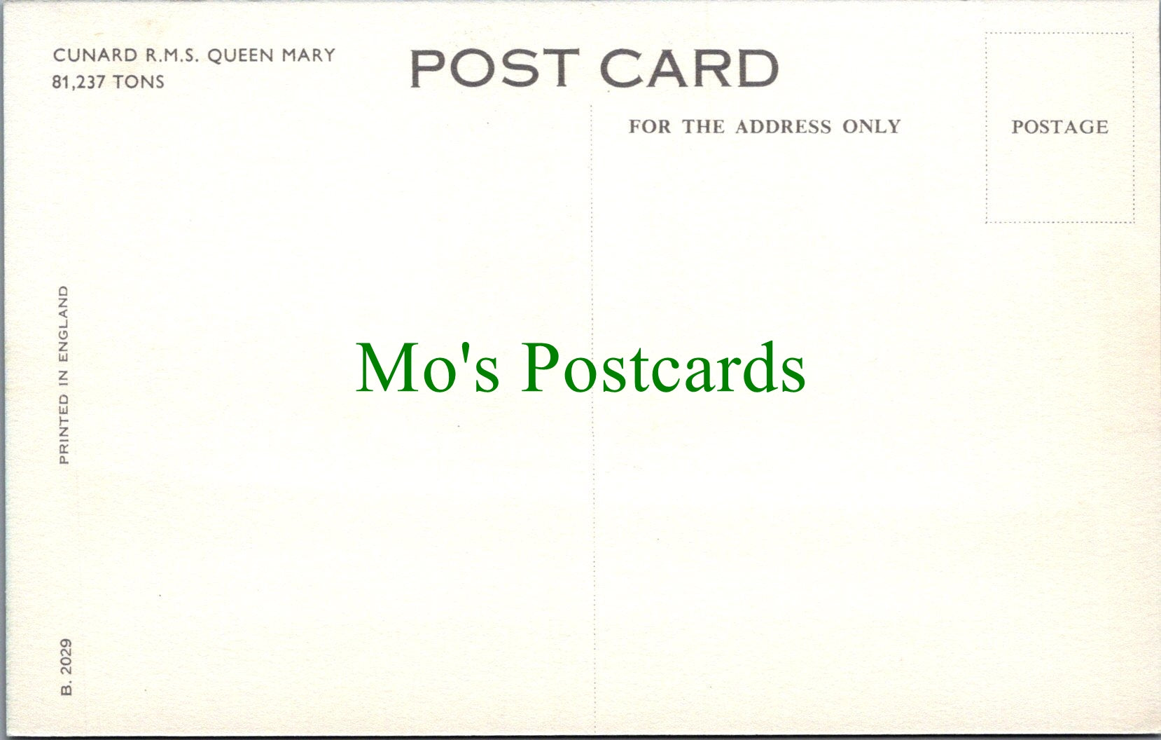 Shipping Postcard - Cunard R.M.S.Queen Mary at New York SW10403
