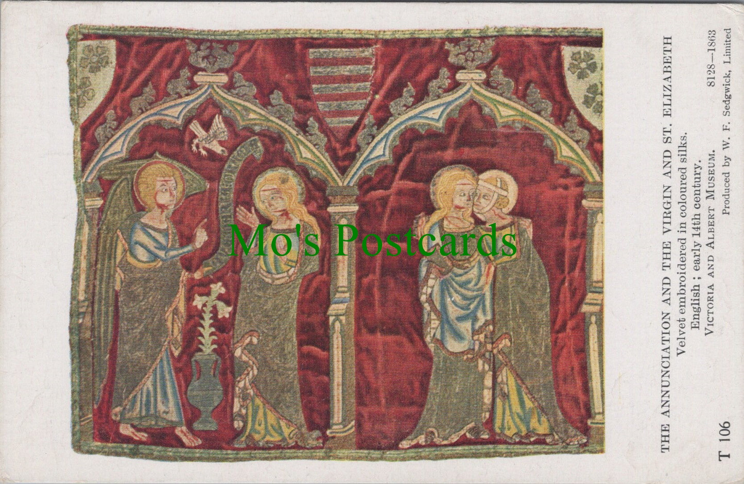 V & A Museum Postcard - The Annunciation and The Virgin and St Elizabeth SW10405