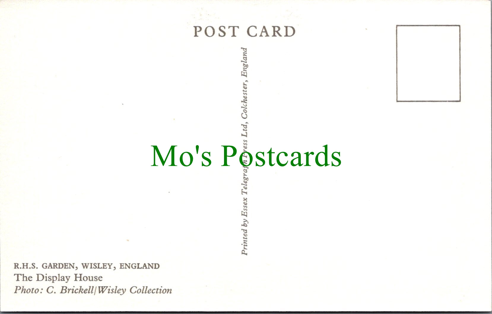 Surrey Postcard - R.H.S.Garden, Wisley - The Display House SW10423