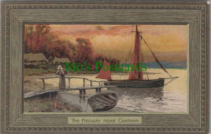 Kent Postcard - The Medway Near Chatham  SW10439