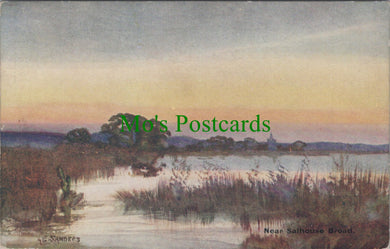 Norfolk Postcard - Near Salhouse Broad, Artist A.E.Sanders SW10443