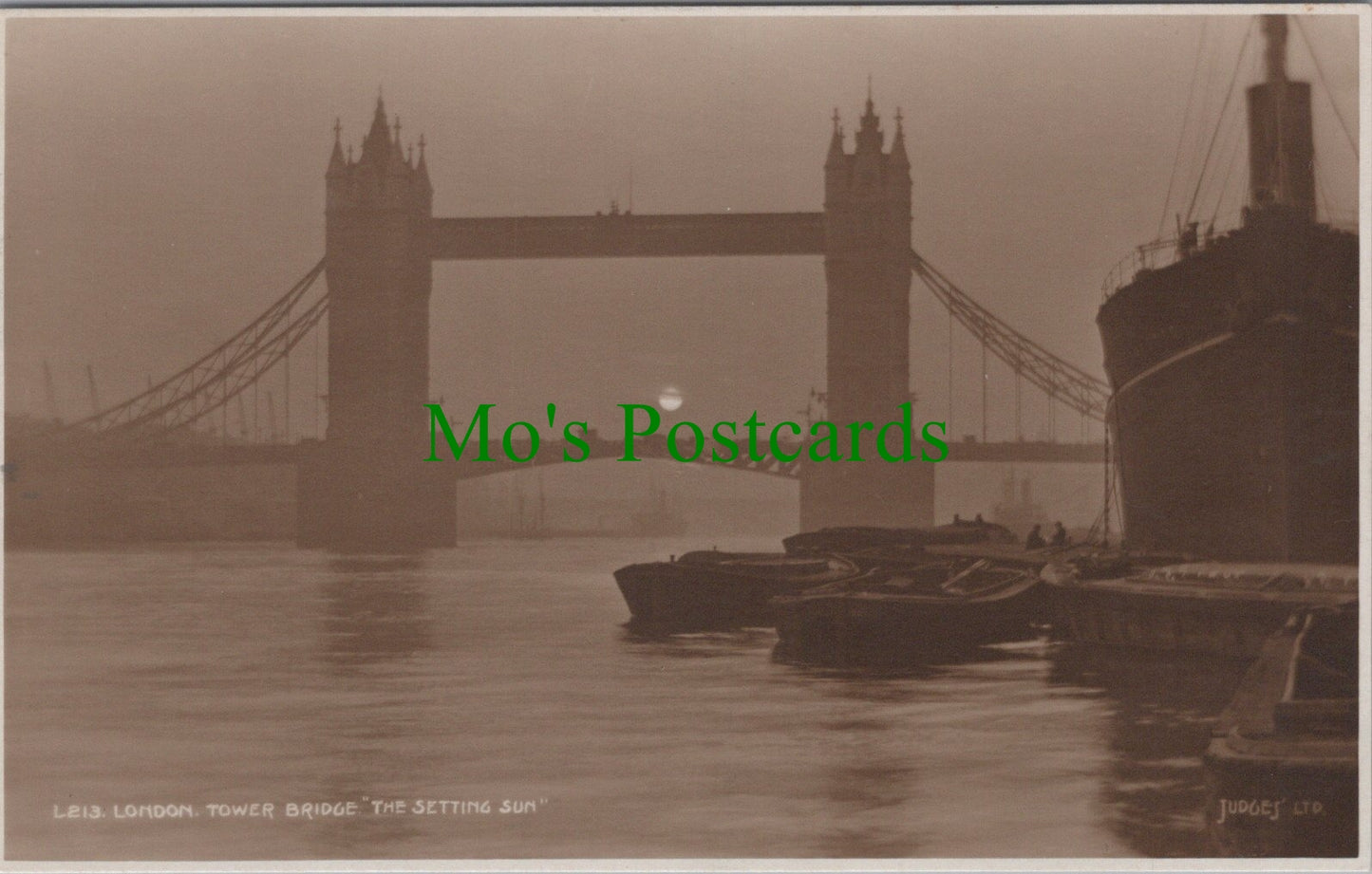 London Postcard - Tower Bridge "The Setting Sun" SW10446