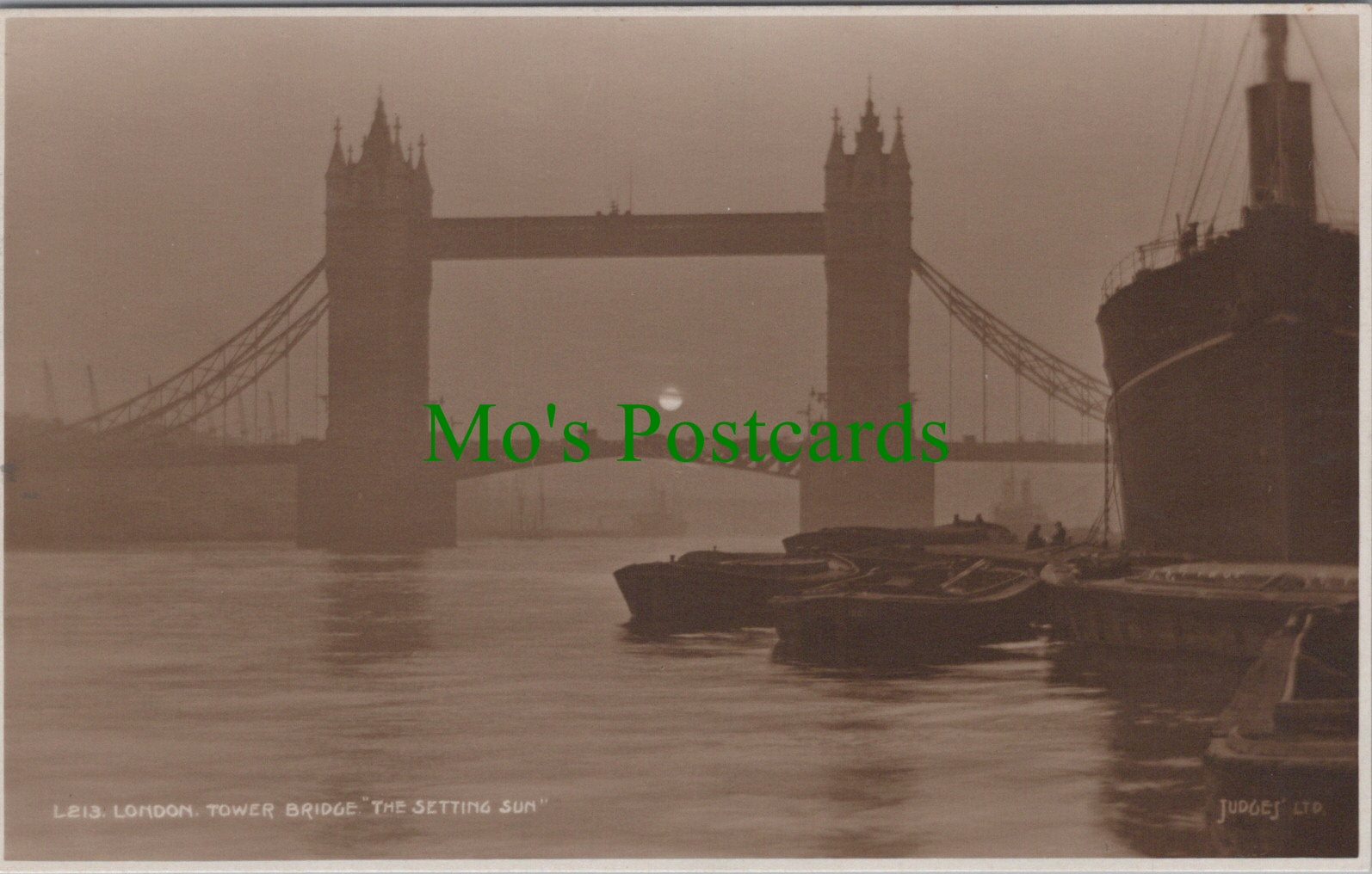 London Postcard - Tower Bridge "The Setting Sun" SW10446