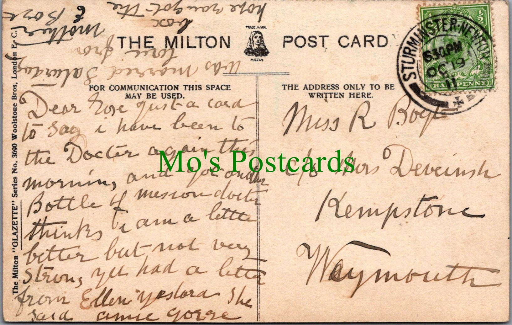 Dorset Postcard - Sturminster Newton Church  SW10450