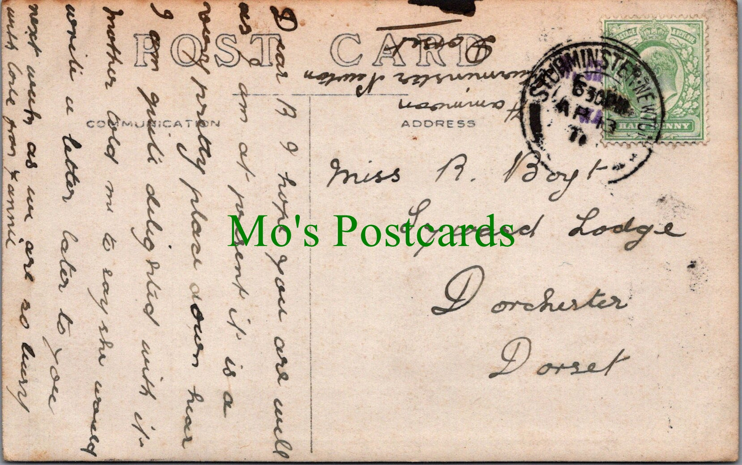 Dorset Postcard? - Detached House, Posted From Sturminster Newton SW10461