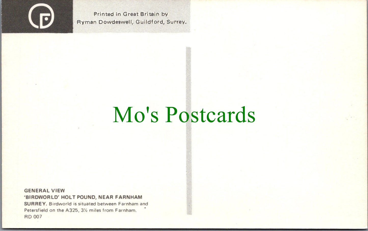 Surrey Postcard - Birdworld, Holt Pound, Nr Farnham SW10473