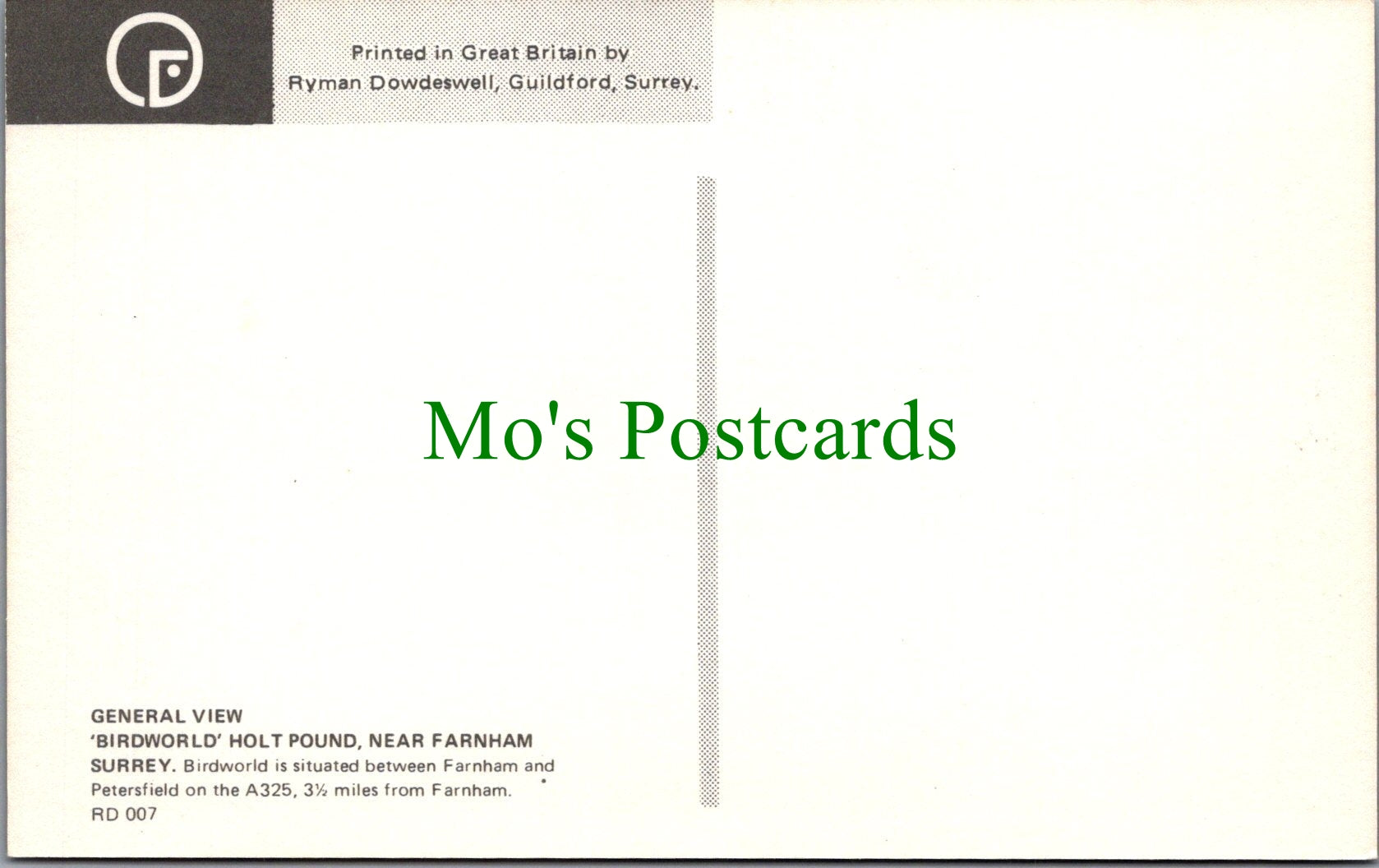 Surrey Postcard - Birdworld, Holt Pound, Nr Farnham SW10473