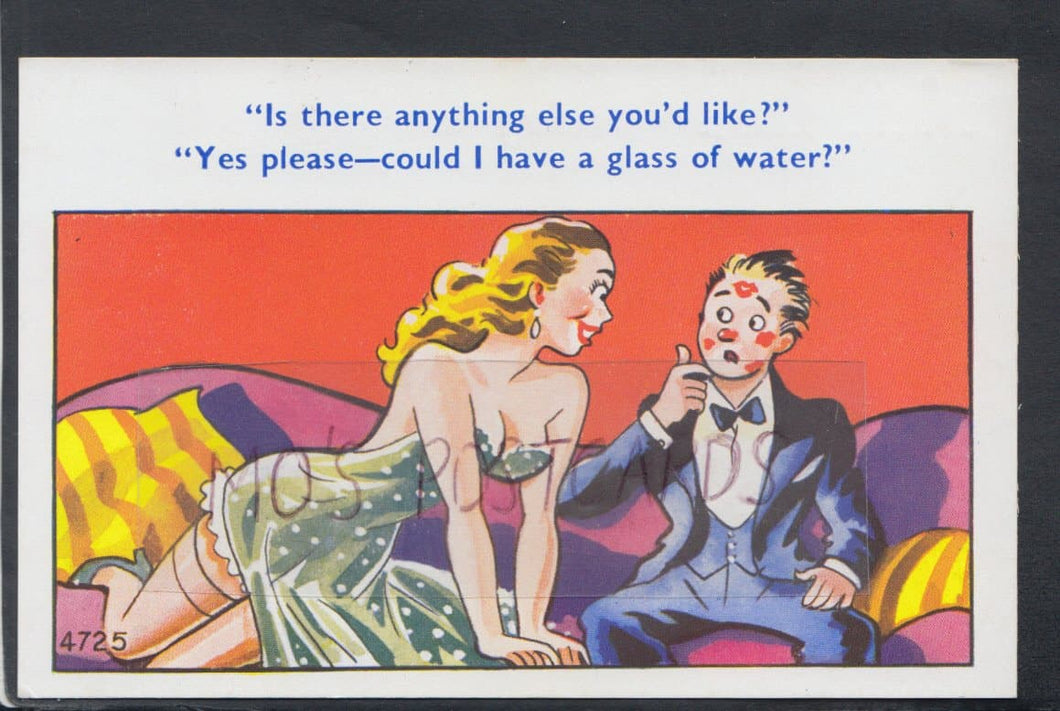 Comic Postcard - Risque / Couple / Kissing - Mo’s Postcards 