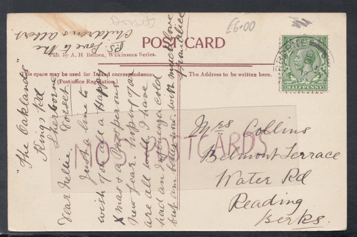 Dorset Postcard - Sherborne Street Scene, 1914 - Mo’s Postcards 