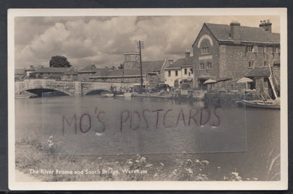 Dorset Postcard - The River Frome and South Bridge, Wareham - Mo’s Postcards 