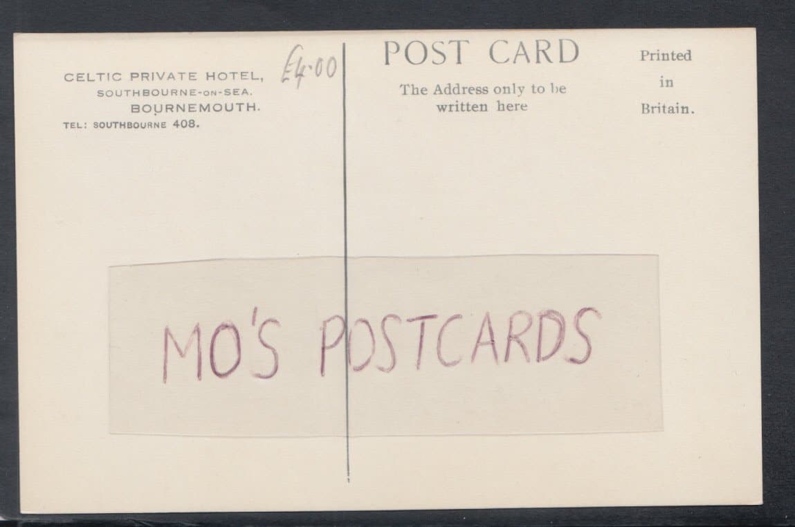 Dorset Postcard - Celtic Private Hotel, Southbourne-On-Sea, Bournemouth - Mo’s Postcards 